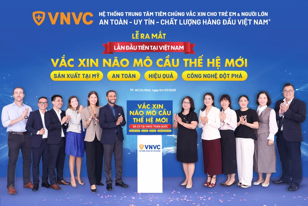 He thong Tiem chung VNVC cong bo ra mat va trien khai tiem vaccine nao mo cau the he moi tai 230 trung tam tren toan quoc. Anh: Moc Thao