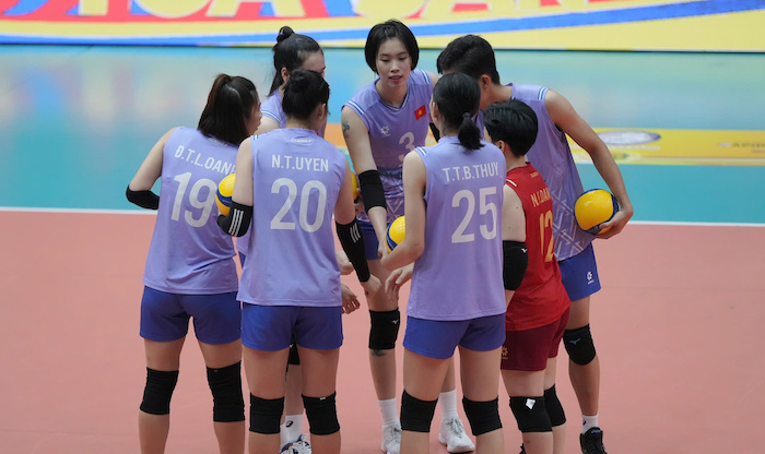 베트남 여자 배구 대표팀 VTV 컵 2025 결승에서 코라벨카와 맞붙다. 사진: VFV