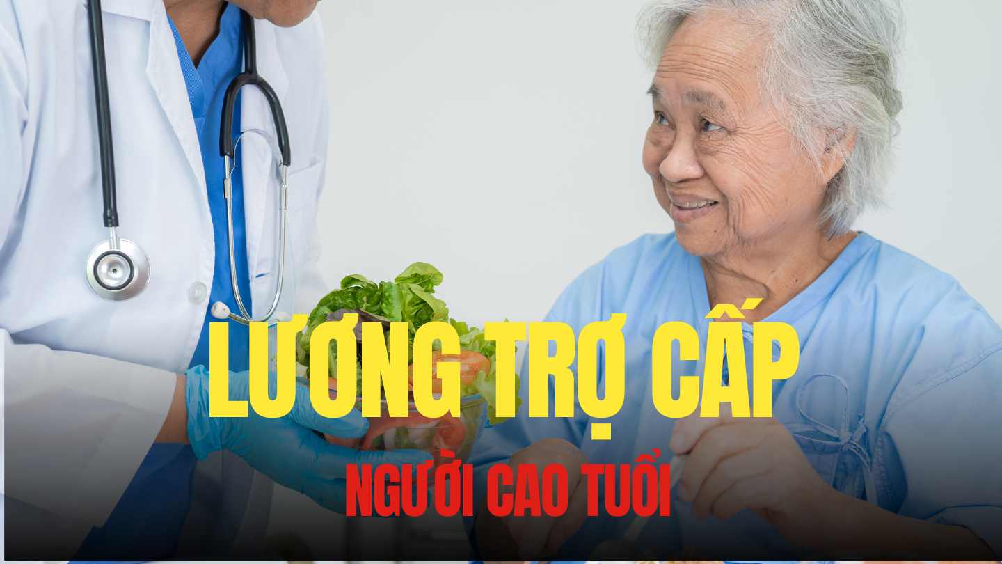 Người từ 75 tuổi trở lên không có lương hưu, trợ cấp được nhận trợ cấp hưu trí xã hội 500.000 đồng/tháng. Đồ họa: Trà My