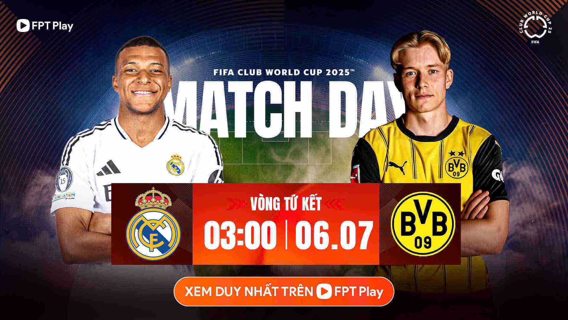 레알 마드리드 FIFA 클럽 월드컵에서 도르트문트와 맞대결. 사진: FPT Play