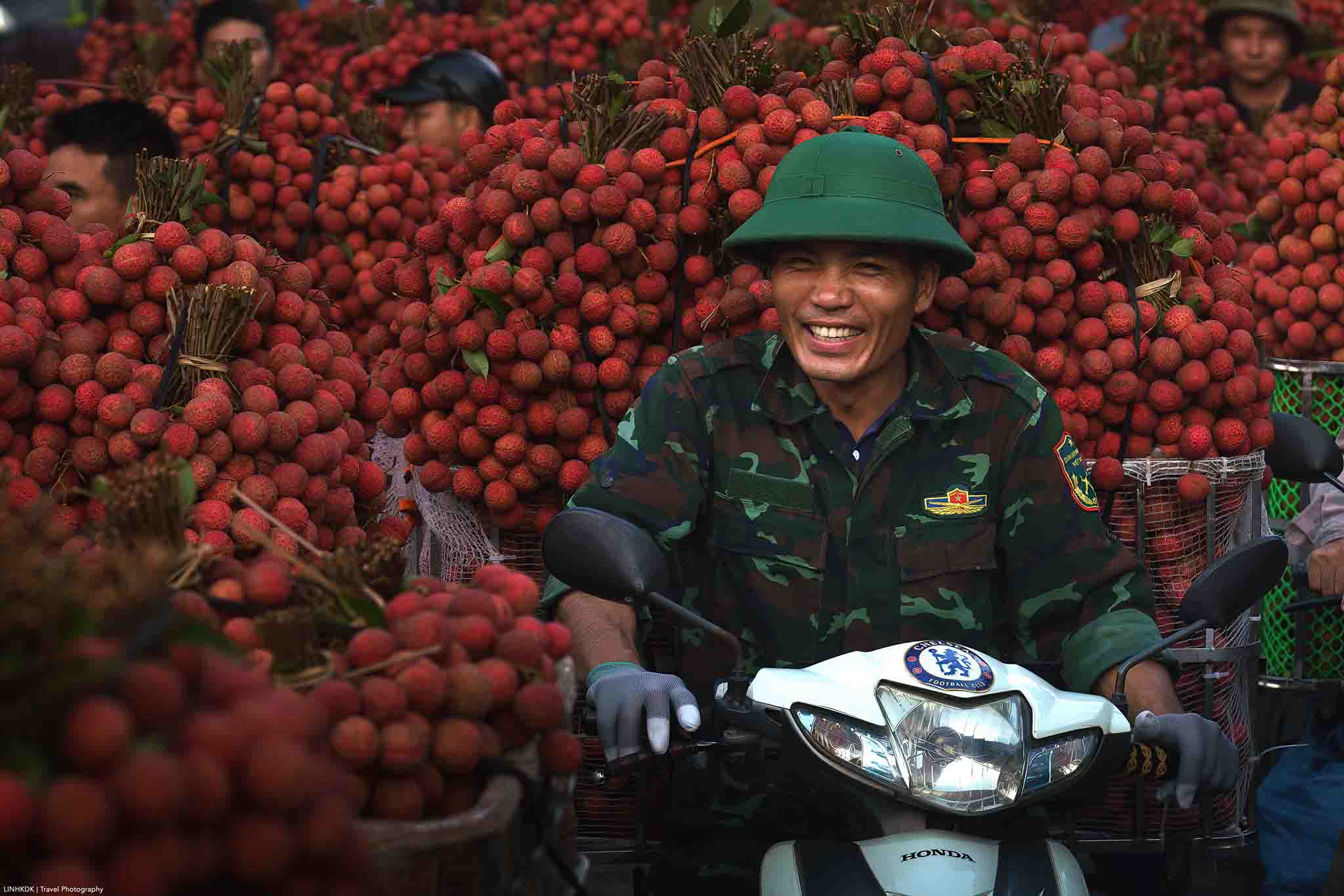 La joie des agriculteurs Luc Ngan (Bac Ninh) lorsque la saison des tissus est mûre. Photo: Tran Linh