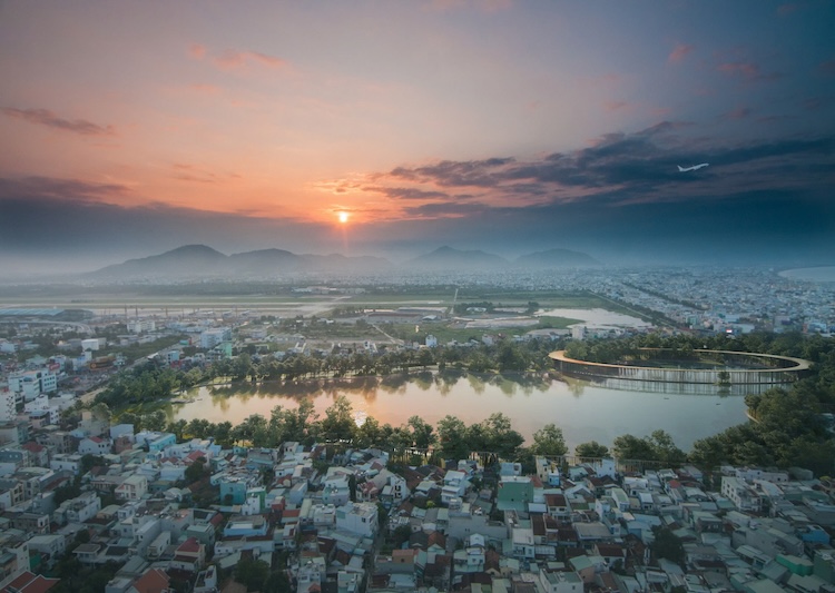 El proyecto de actualizar y renovar el Parque 29 de marzo (Da Nang City) con un presupuesto total de casi 673 mil millones de dong. Foto: Junta de gestion de proyectos