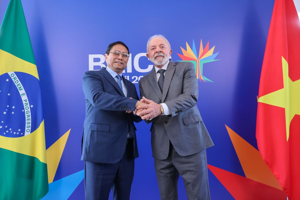 Politburo member, Prime Minister Pham Minh Chinh and Brazilian President Luiz Inacio Lula da Silva. Photo: VGP