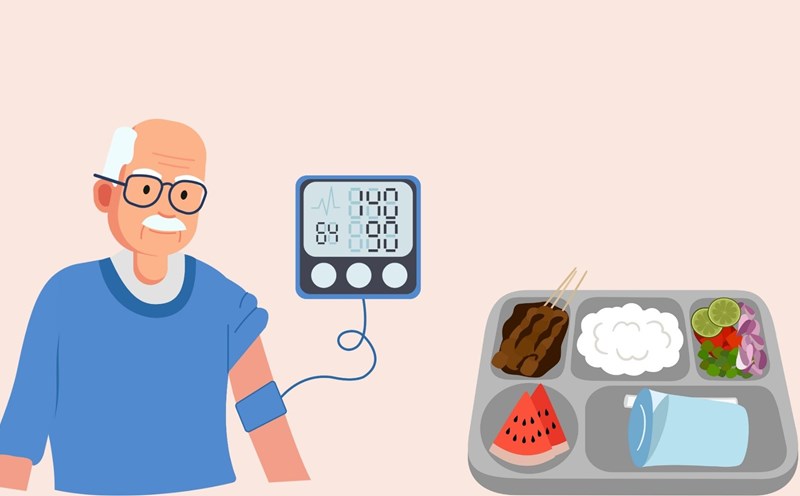 Pay attention to your diet to improve high blood pressure. Graphics: Minh Chau