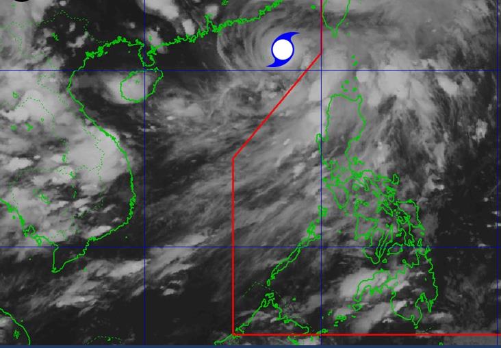 Bao so 2 tang cap tren Bien Dong. Anh: PAGASA