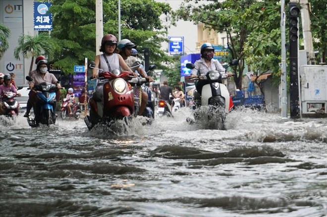 Diễn biến thời điểm mưa to ở Nam Bộ