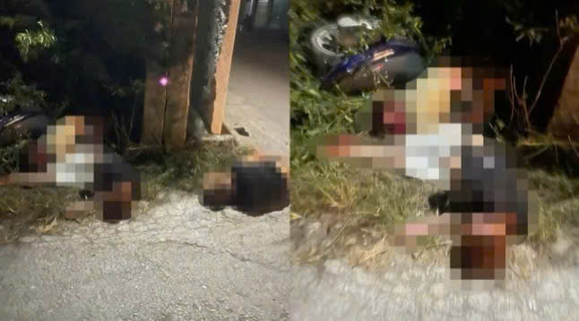 Scene of the accident that killed 2 students in Nghe An. Photo: Hai Dang