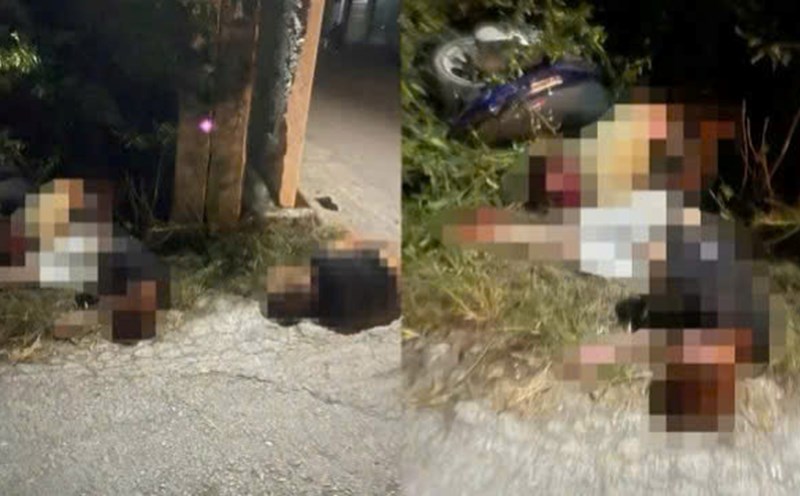 Scene of the accident that killed 2 students in Nghe An. Photo: Hai Dang