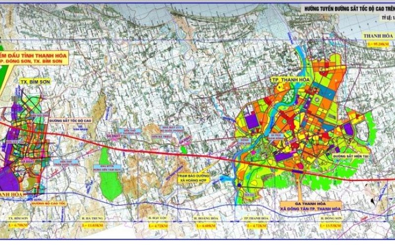 Part of the high-speed railway route through Thanh Hoa province. Photo: Xuan Hung