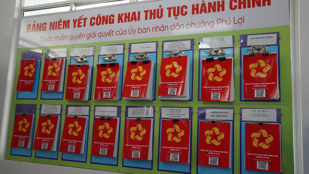 Bang niem yet cong khai cac thu tuc hanh chinh 
