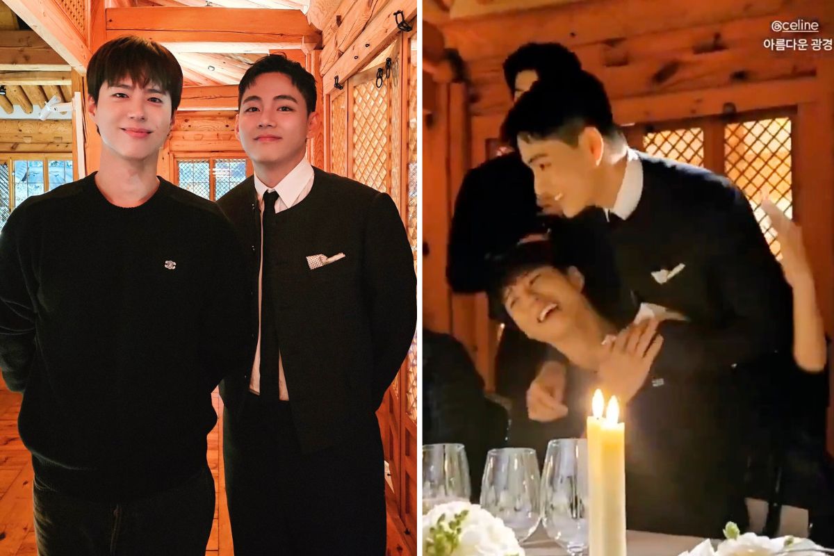 V(BTS)とパク・ボ・グムは10年近く親しくなっています。写真:YouTube Celine