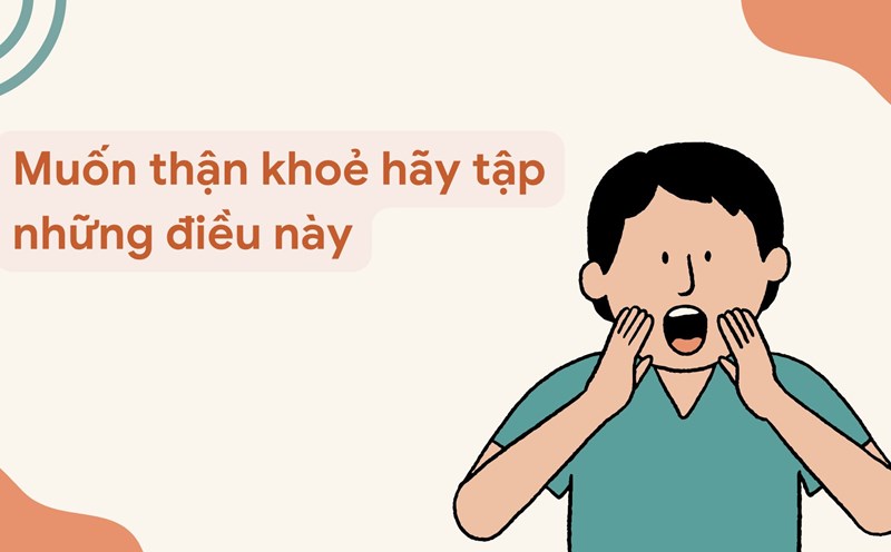 Walking and eating scientifically help keep the kidneys healthy every day. Graphic photo: Huong Son