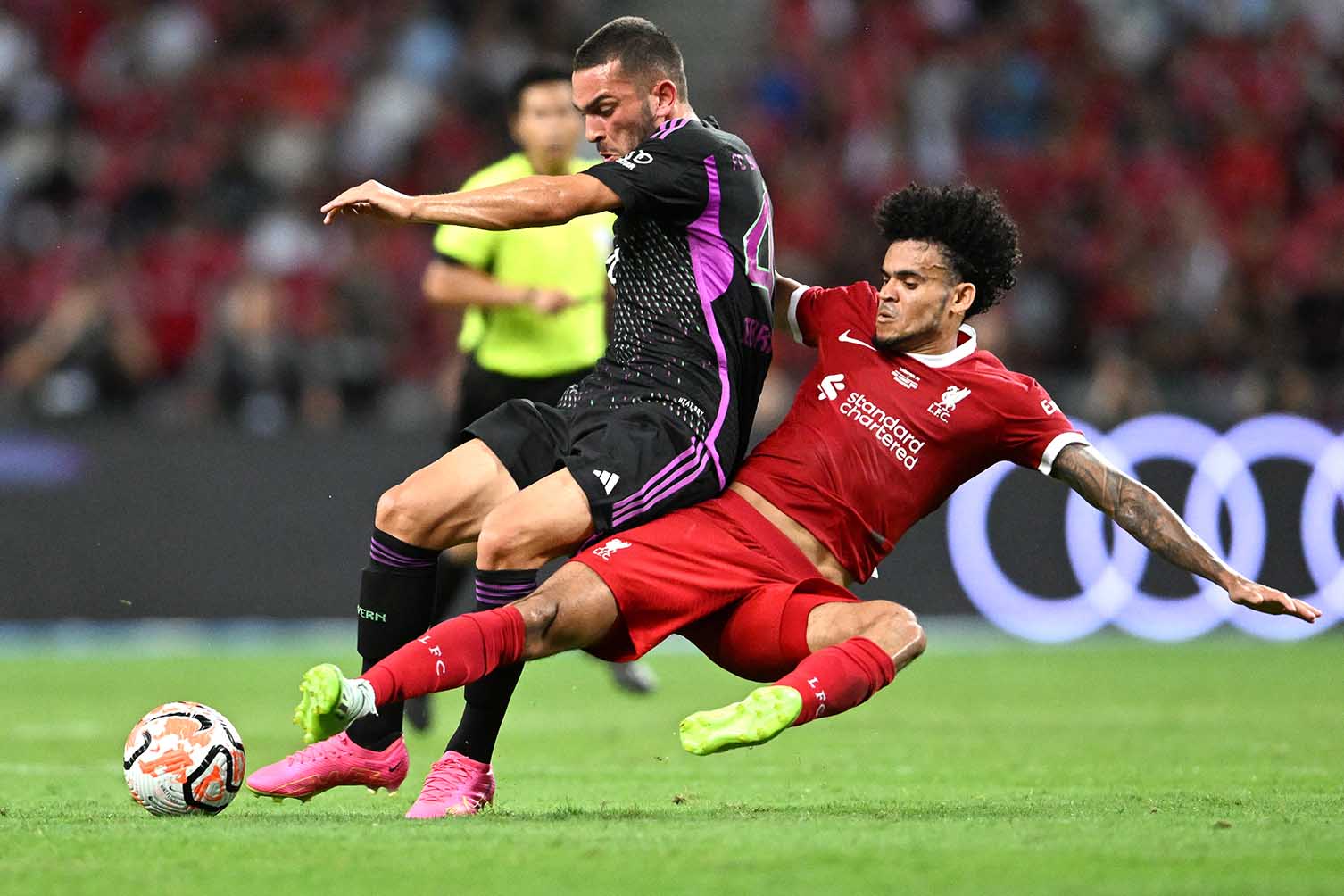 Luis Diaz da choi cho Liverpool 3 nam va de lai rat nhieu dau an. Anh: AFP