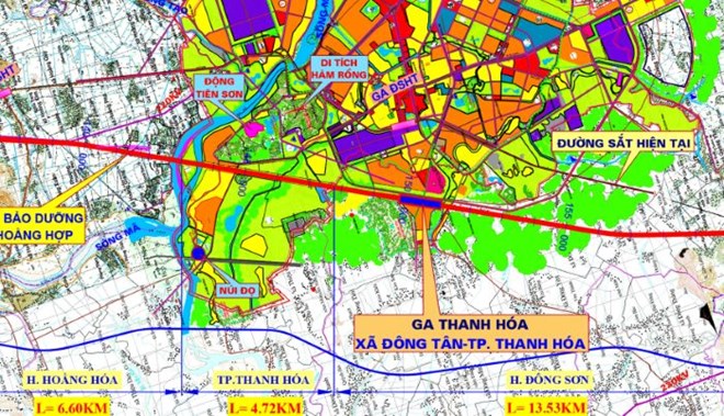 Những xã, phường của Thanh Hóa dự kiến có đường sắt tốc độ cao đi qua