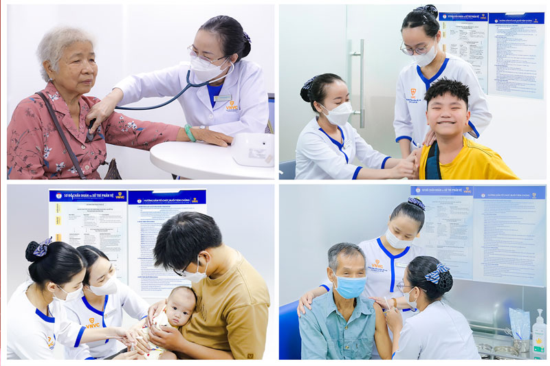 VNVC la he thong tiem chung hang dau Viet Nam voi hon 230 trung tam tiem chung hien dai khap ca nuoc, quy tu doi ngu bac si, dieu duong chuyen mon cao, 100% co chung chi an toan tiem chung.