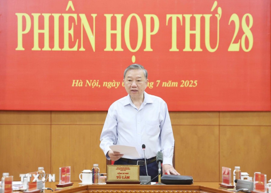 ラムの書記長 - 腐敗防止に関する中央運営委員会の長、廃棄物は、会議の否定的な議長を務めました。写真：VNA