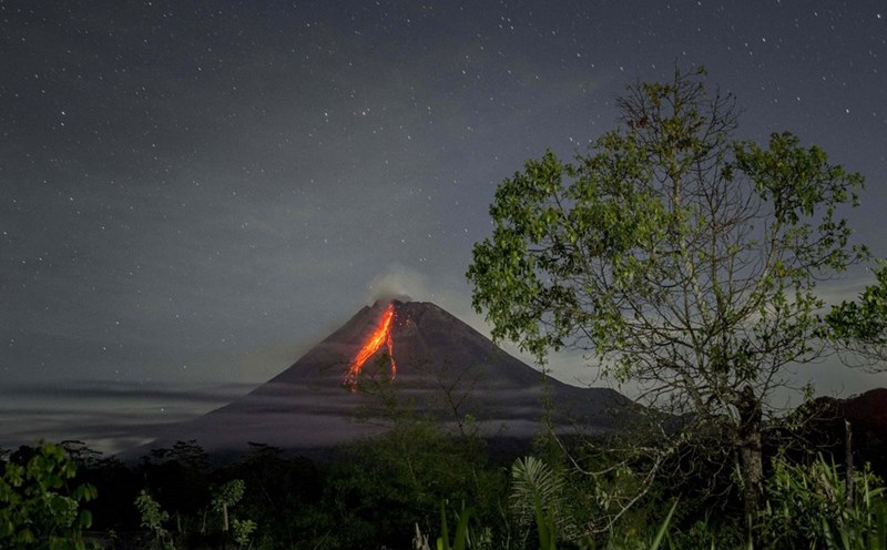 Volcanic material issued from Marapi Mountain, Indonesia in 2023. Photo: Xinhua