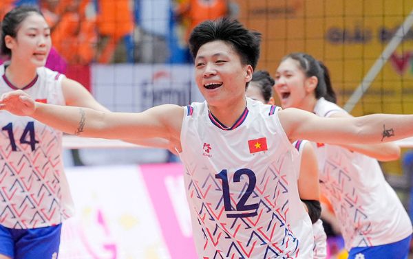 Dang Thi Hong la cau thu Viet Nam ghi nhieu diem nhat tai VTV Cup 2025. Anh: Bong chuyen Viet Nam