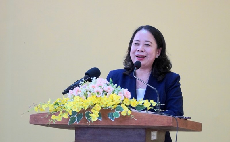 Vice President Vo Thi Anh Xuan met with voters in An Giang province. Photo: Nam Phuong
