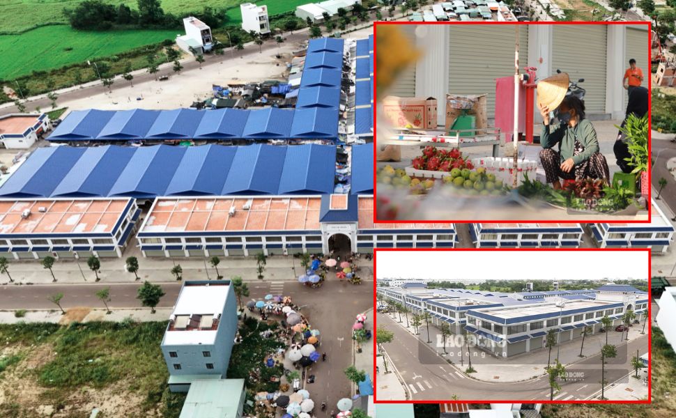 106 2 -quioscos de corey en un mercado de Nhon (Binh Dinh Ward, provincia de Gia Lai) todavia estan en un estado de bateria durante mucho tiempo, causando grandes desechos. Foto: Hoai Phuong