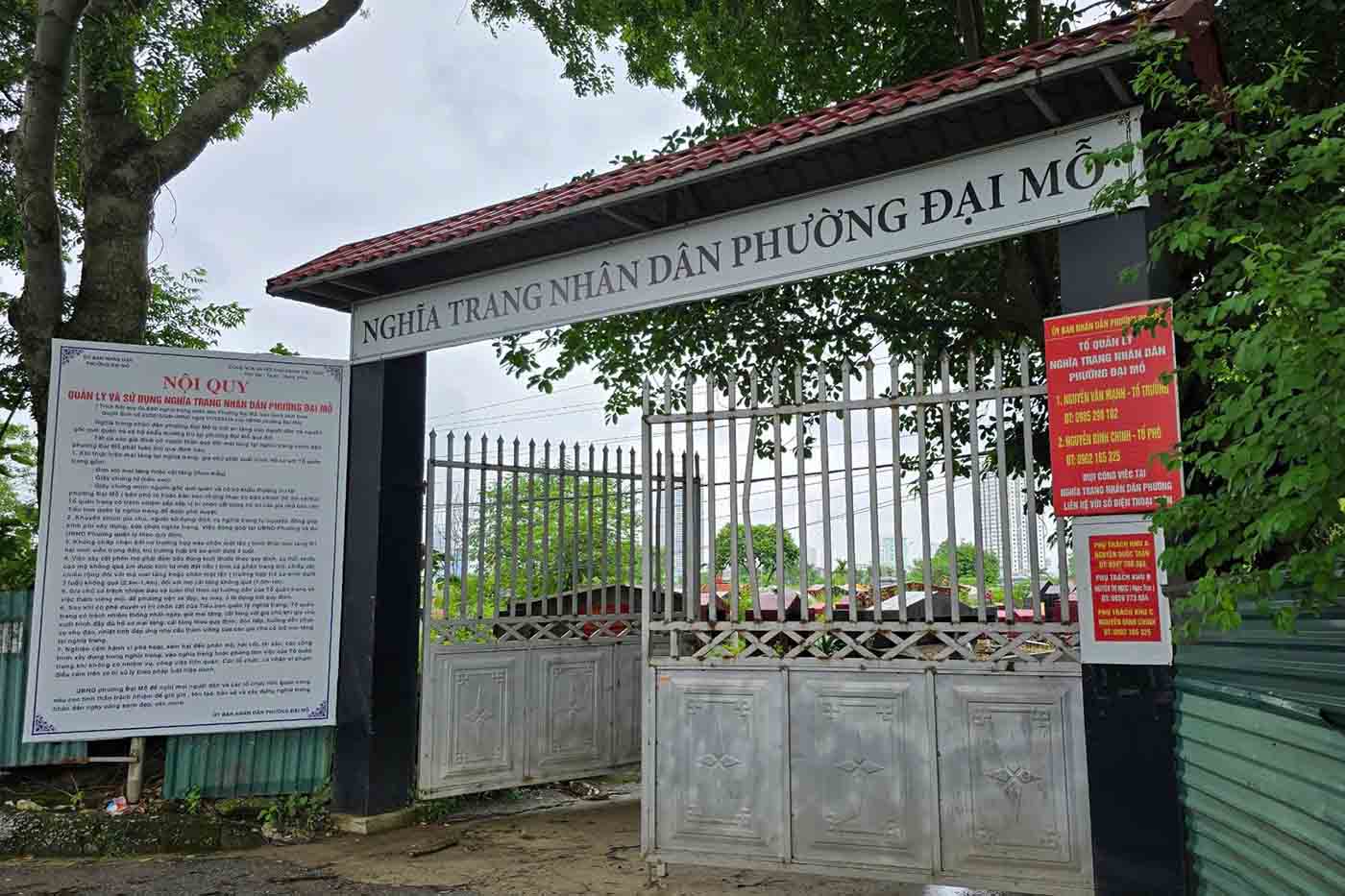Dai Mo 구역 묘지(하노이시) - 사건 발생 장소. 사진: Dinh Linh