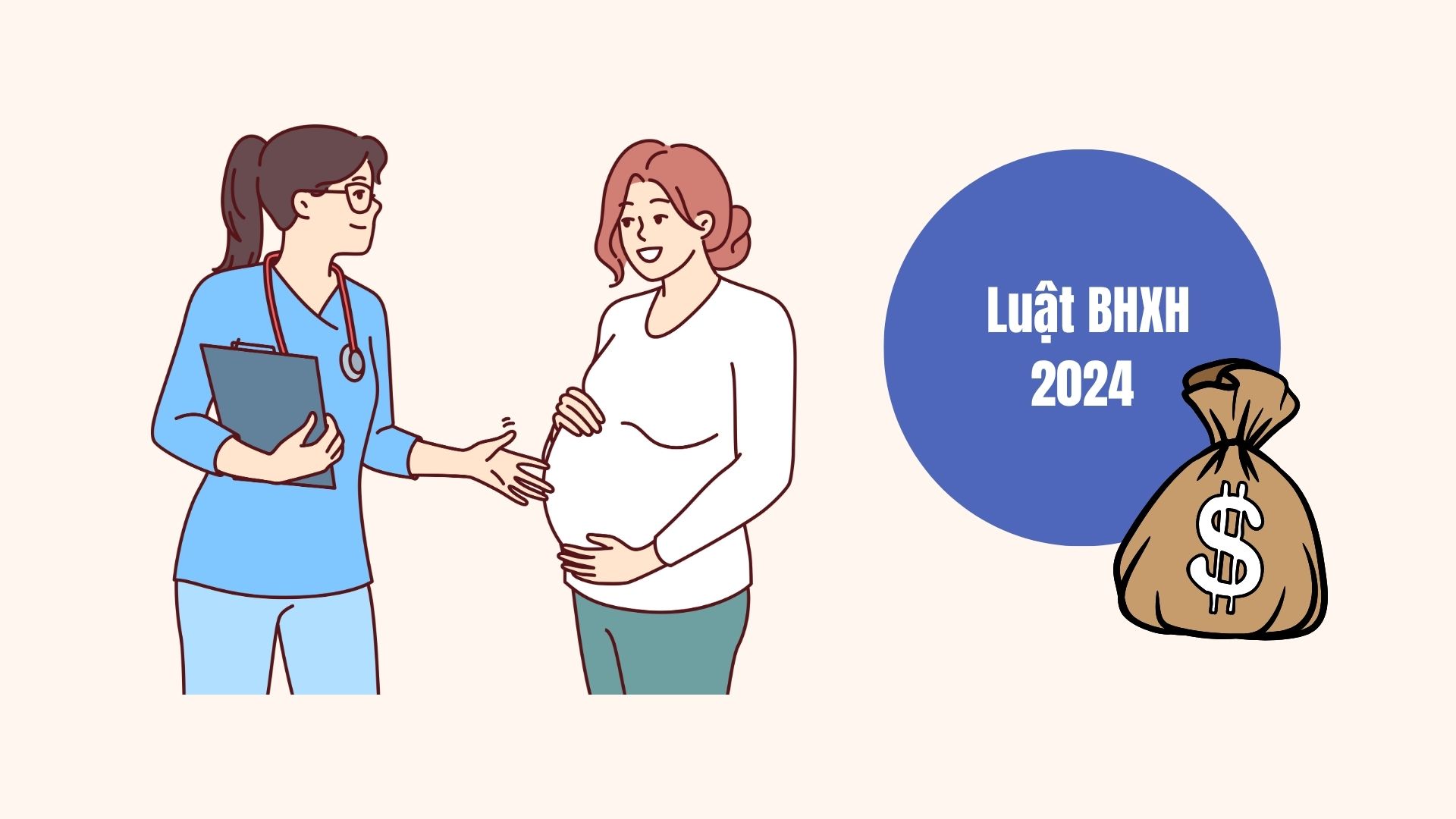 任意社会保険加入時の出産手当額。イラスト:リン・ダン