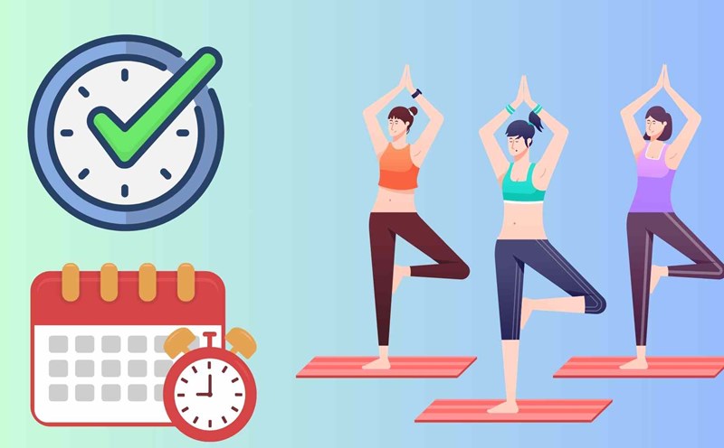 To have a flexible body and a relaxed spirit, practice yoga at the right time. Graphics: Huyen Trang