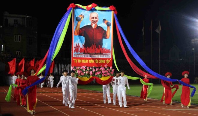 Nhiều học sinh, vận động viên tranh tài ở các bộ huy chương tại Hội khỏe Phù Đổng toàn quốc lần thứ X năm 2024. Ảnh: Mai Dung
