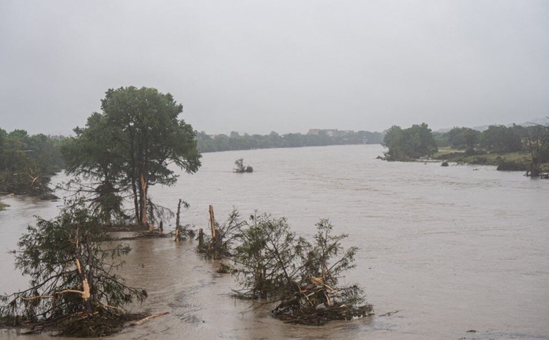 Floodwaters on the Guadalupe River in Kerrville, Texas, US. The flash flood in Texas on July 4 took more than 100 lives. Photo: AFP