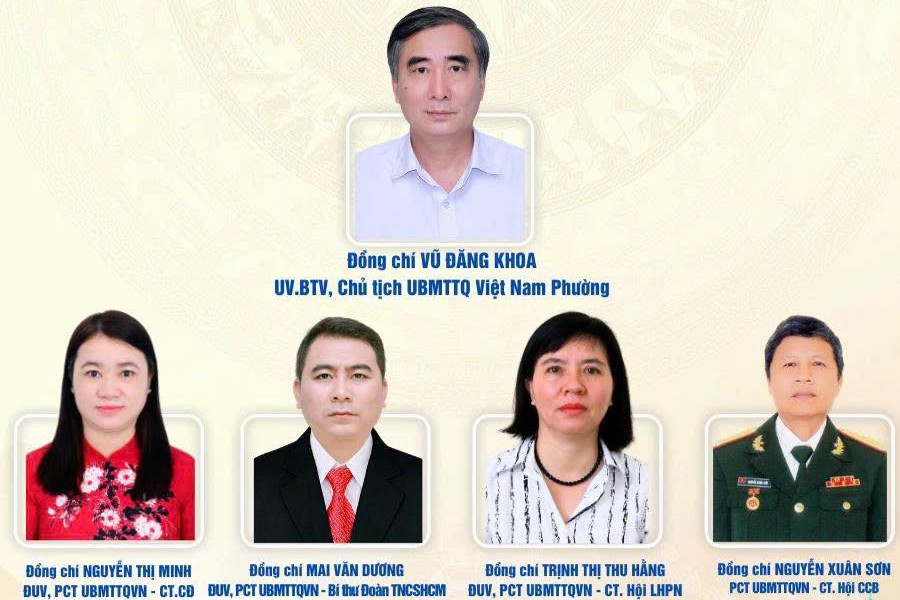 Cac thanh vien Ban thuong truc Uy ban MTTQVN phuong Vung Tau. Anh: UBMTTQVN phuong Vung Tau.