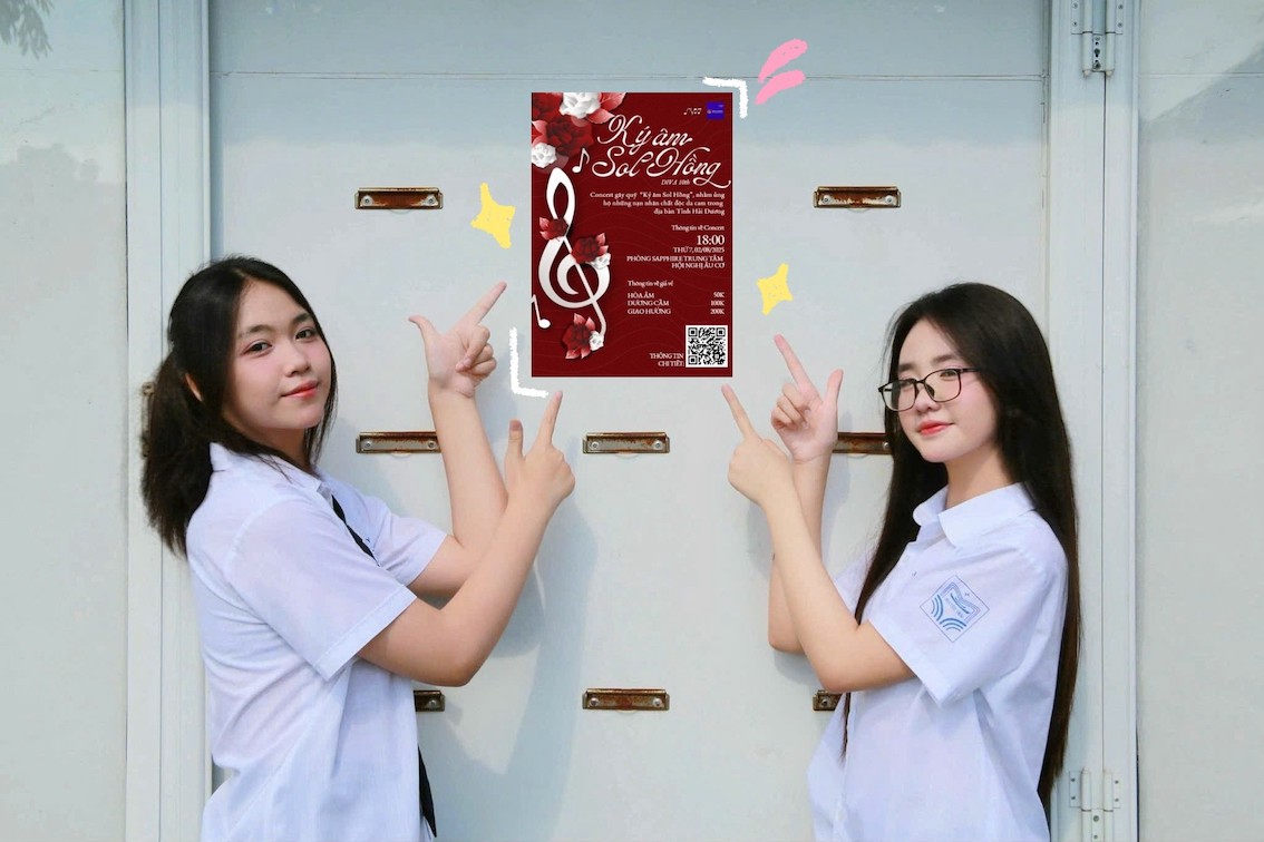 Kuy am Sol Hong - The harmonious song of the youth of Chuyen Nguyen Trai (Hai Phong City). Photo: Truong Chuyen Nguyen Trai