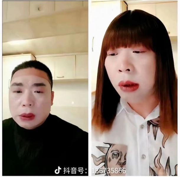 “Hong ty” truoc vao sau khi trang diem de lua tinh thanh nien tre. Anh: Guangming