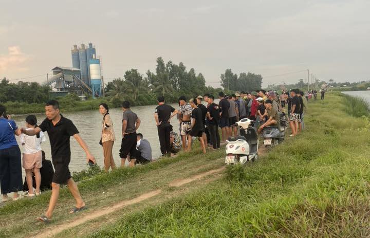 Zone ou s'est produite la noyade dans la commune d'An Thanh ville de Hai Phong. Photo : Fournie par les habitants
