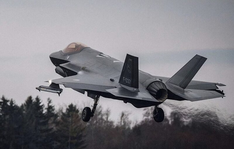 El avion de combate F-35 de los Paises Bajos. Foto: Fuerza Aerea holandesa