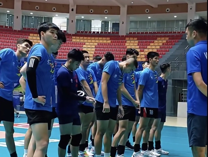 Doi tuyen bong chuyen nam Viet Nam da san sang cho giai dau. Anh: VFV