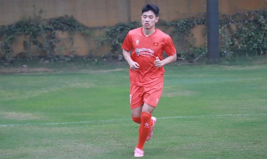 Tiền đạo Nguyễn Đình Bắc tại U22 Việt Nam. Ảnh: VFF