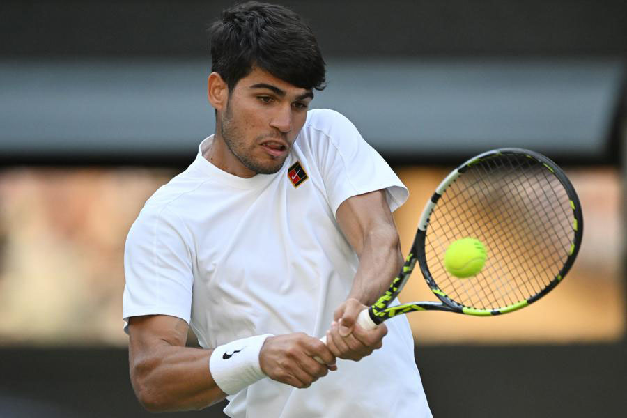 Carlos Alcaraz heads straight to the 2025 Wimbledon semi-finals. Photo: Xinhua
