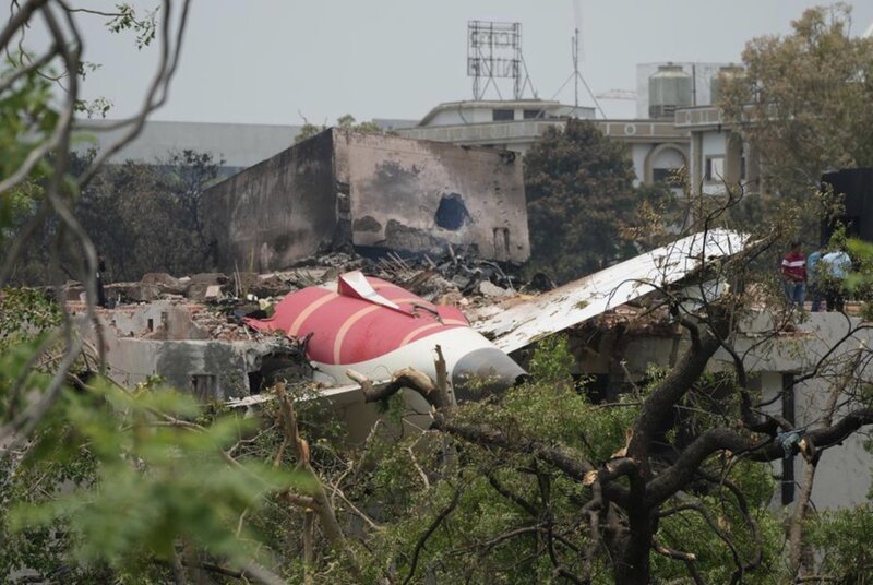 La escena de un accidente de accidente en India. Foto: Xinhua
