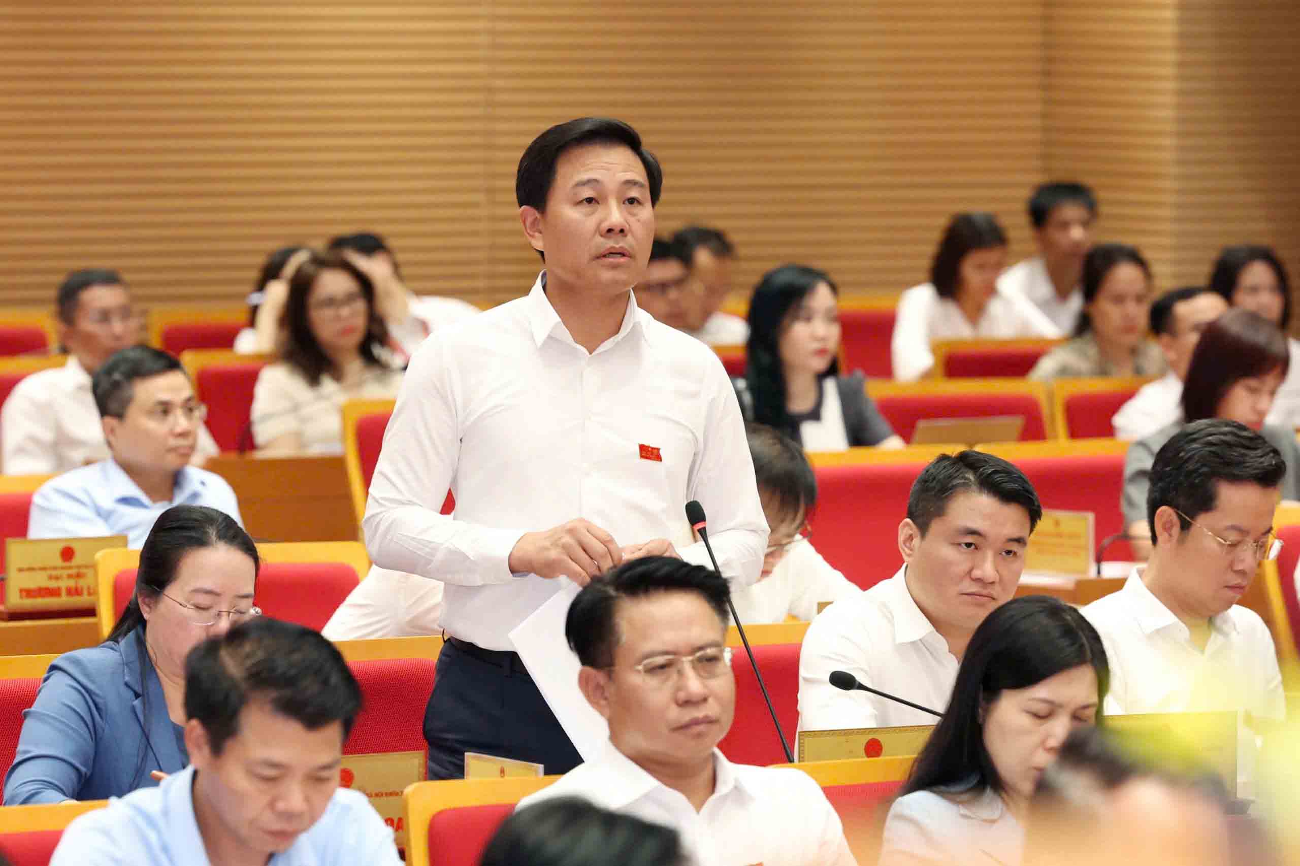 Mr. Nguyen Xuan Dai - Director of the Hanoi Department of Agriculture and Environment answered questions. Photo: Viet Thanh