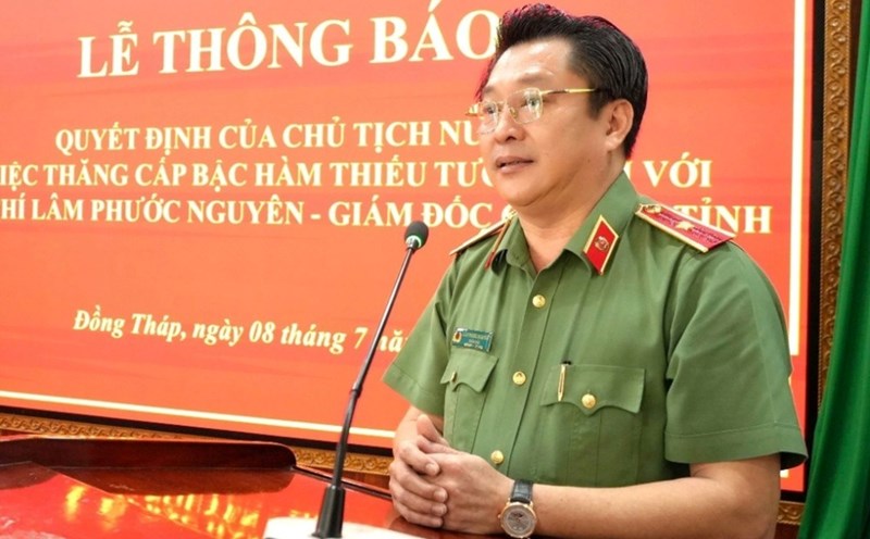 Major General Lam Phuoc Nguyen - Director of Dong Thap Provincial Police. Photo: Trong Tin