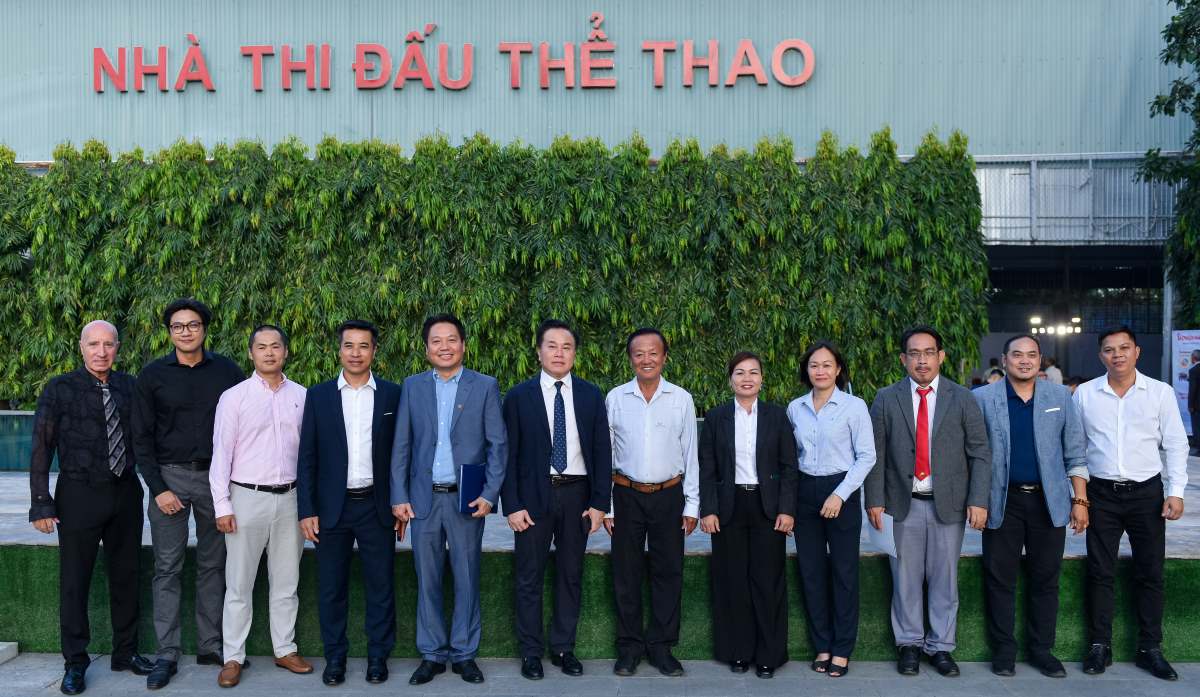 Lanh dao Cuc The duc The thao, Vien Khoa hoc Vo thuat Viet Nam, cac vo su trong nuoc va quoc te tham du su kien. Anh: Hai Anh