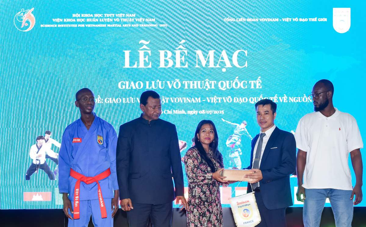 n truong Vien Khoa hoc Huan luyen Vo thuat Viet Nam, vo su Nguyen Van Hiep mong moi su lan toa sau rong cua Vovinam ra the gioi. Anh: Hai Anh