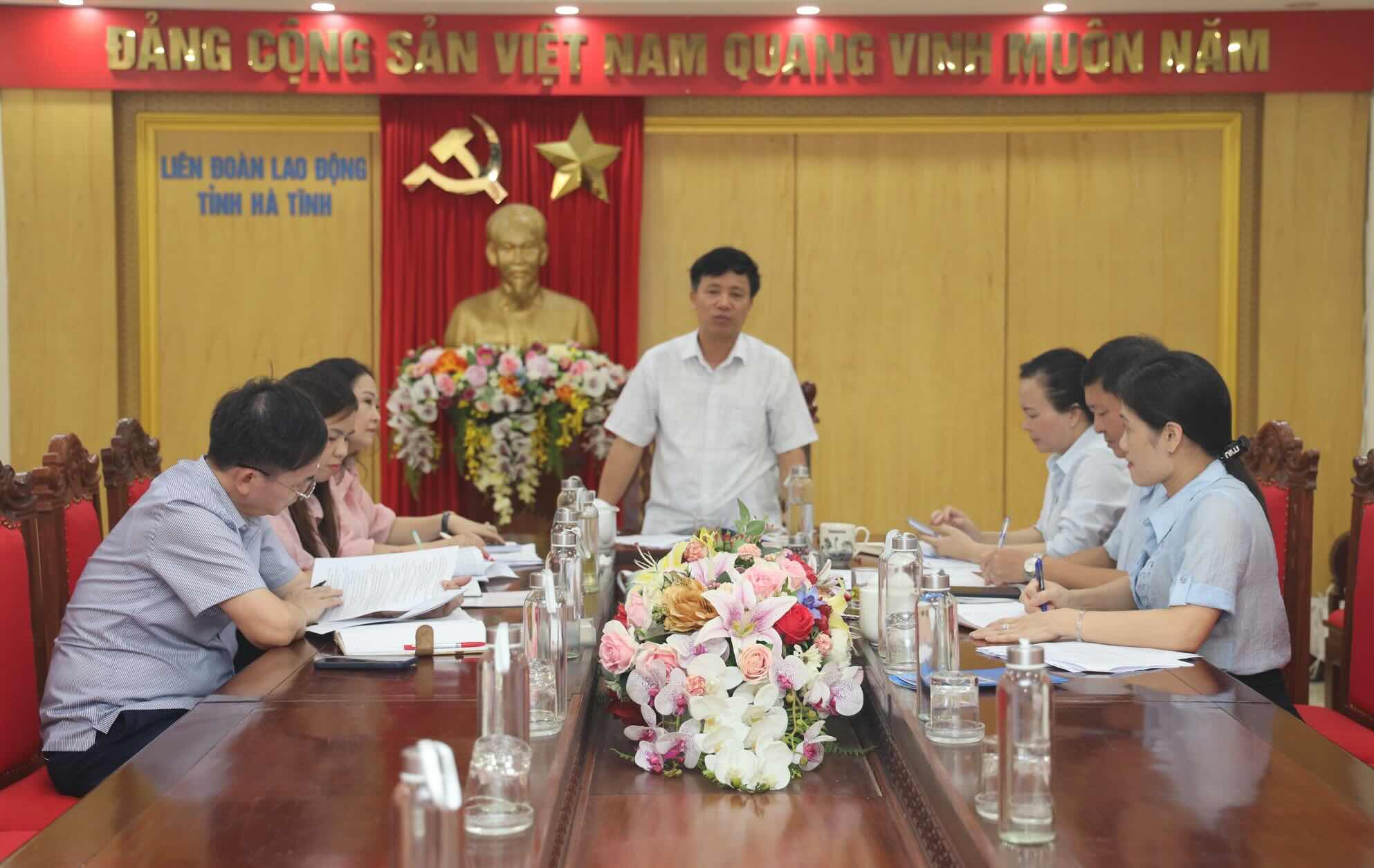 Listo para el primer Congreso de la Fuerza de Tarea sindical en Ha Tinh. Foto: Ha Tinh Sindical