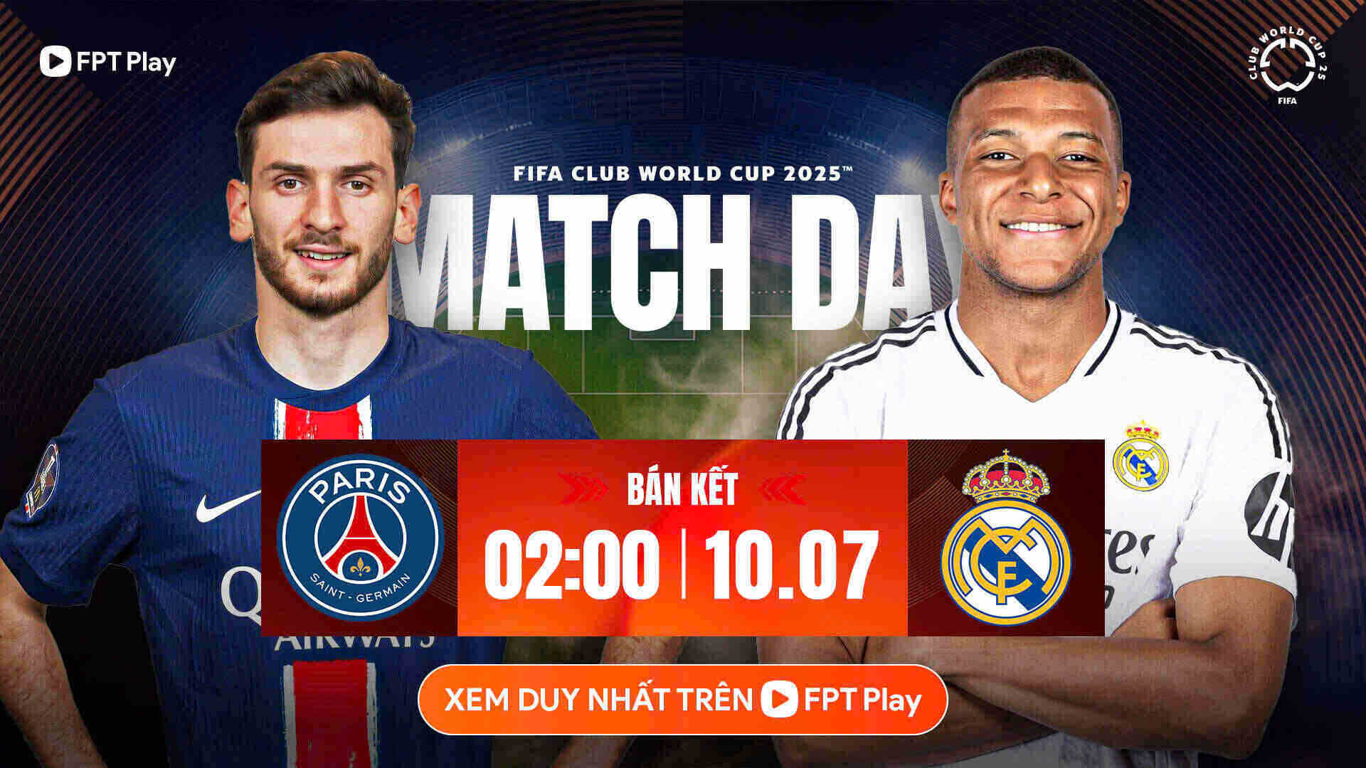 PSG FIFA 클럽 월드컵에서 레알 마드리드와 맞대결. 사진: FPT Play