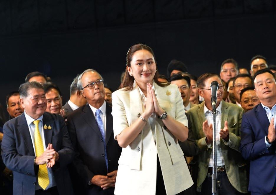 Sra. Paetongtarn Shinawatra en la conferencia de prensa despues de ganar las elecciones del Congreso tailandes el 16 de agosto de 2024. Foto: Xinhua