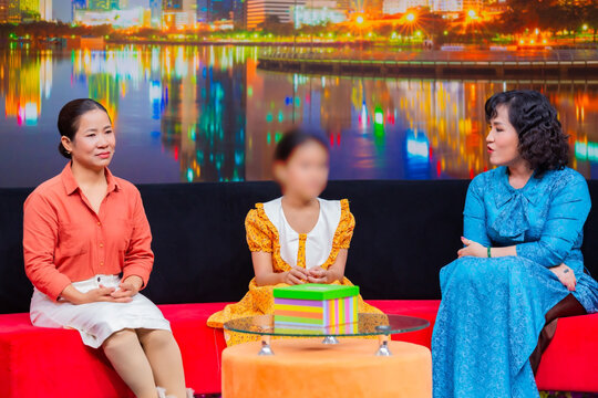 little Yen Nhi and her touching story at "What I Want to Say". Photo: Producer