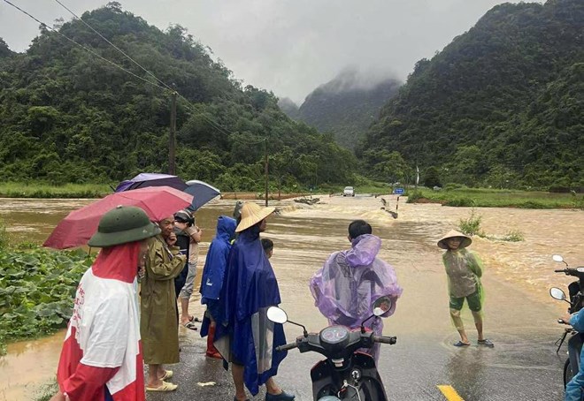 Las fuertes lluvias el 22 de junio causaron inundaciones en muchas localidades en la provincia de Lang Son. Foto: Suministro de personas
