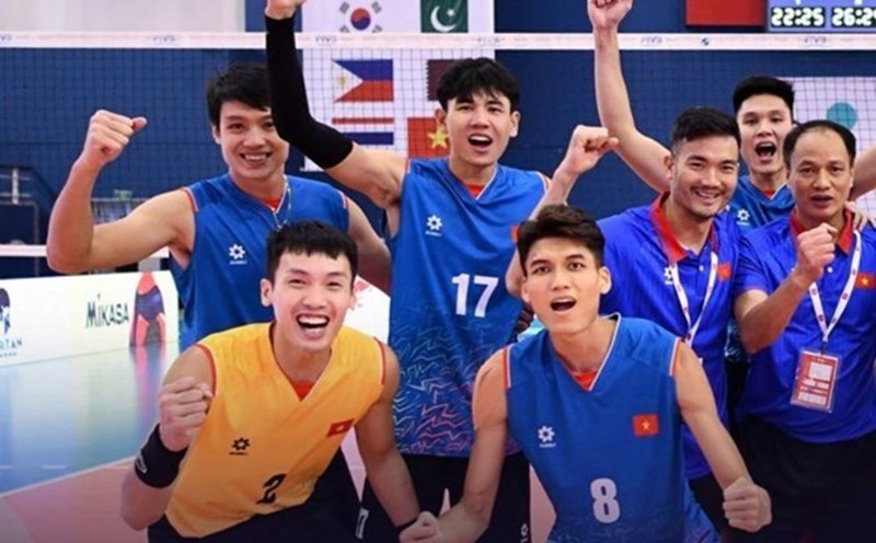 The Vietnam men's volleyball team will play Cambodia at the 2025 SEA V.League. Photo: VFV
