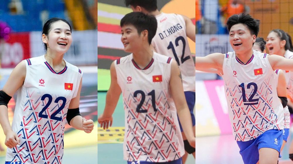 Cac nu tuyen thu U21 Viet Nam rat duoc cho doi tai giai bong chuyen vo dich U23 quoc gia 2025. Anh: Bong chuyen Viet Nam