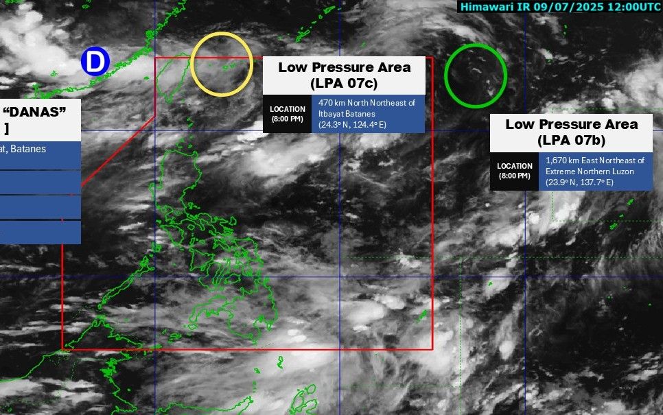 Bao so 2 (Bising), ap thap 07b va ap thap 07c. Anh: PAGASA